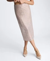 Kenneth Cole Women's Sequin Mesh Midi Skirt