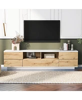 Slickblue Modern Tv Stand for TVs Up to 80 Inches, Ideal for Stylish Living Room Setup