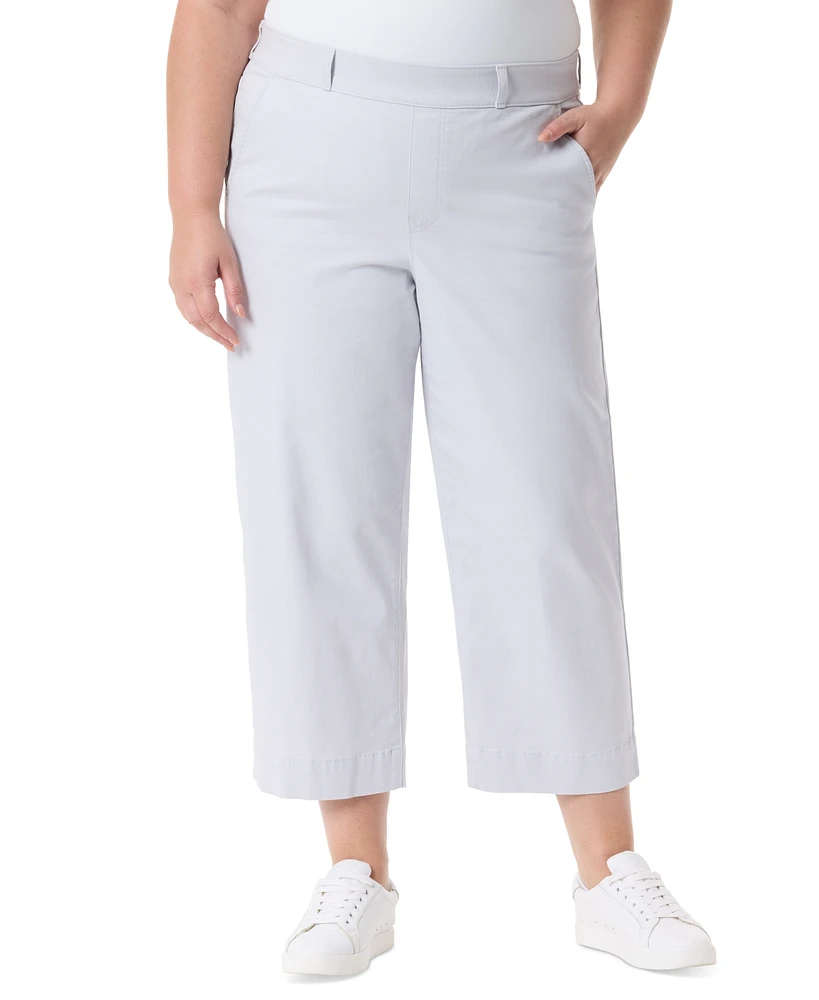 Gloria Vanderbilt Plus Shape Effect Wide-Leg Cropped Pants