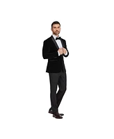 Gino Vitale Men's Slim-Fit Velvet Shawl Lapel Tuxedo Set