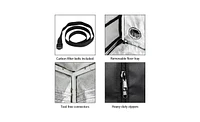 Slickblue Home Hydroponic Plant Growing Tent with Window - Dismountable Green & Black for Indoor Use