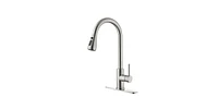 Slickblue High Arc Single Handle Kitchen Faucet with Pull Down Sprayer, Stainless Steel Sink Faucet