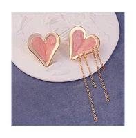 Sohi Women's The Heart-Fold Drop Earrings