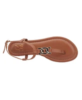 New York & Company Women's Kaia T-Strap Sandal With Metal Hardware