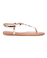 New York & Company Women's Kaia T-Strap Sandal With Metal Hardware