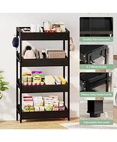 Tribesigns Wood Fruit and Vegetable Basket Stand Rack for Kitchen, Store, Supremarket, Black Friday Deals