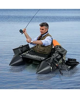 Hongge Portable Fishing Boat with 3 Detachable Storage Boxes