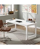 Tribesigns 63”Executive Desk, Modern Simple Workstation Business Furniture, Large Office Computer Desk with Thicken Frame