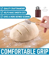 Zulay Kitchen Bread Lame Dough Scoring Tool - Hand Crafted Bread Scoring Tool to Cut Designs on Sourdough, Homemade Bread