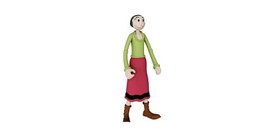 Boss Fight Studio Power Stars Olive Oyl Action Figure – Retro Style Collectible Figurine from Popeye The Sailor Meets Sindbad The Sailor Color