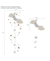 Lambs & Ivy Celestial Moon & Stars Toddler/Kids Growth Chart Wall Decal/Sticker