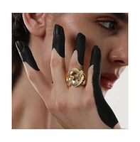 Sohi Women's The Medium Link Statement Ring