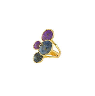 Sohi Women's The Lilypad Statement Ring