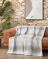 Lucky Brand Plaid Plush Sherpa Throw, 50" x 70"