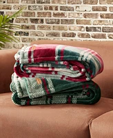 Lucky Brand Plaid Plush Throw, 50" x 70"