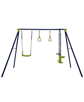 Hongge 3-in-1 Outdoor Swing Set for Kids Aged 3 to 10