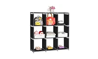 Slickblue Multifunctional 3-Tier Storage Shelf with 9 Compartments, Easy Assembly for Home or Office Use
