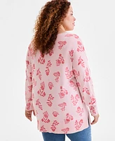 Style & Co Plus Size Printed Tunic Sweatshirt, Exclusively at Macy's