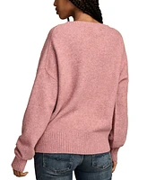 Lucky Brand Women' sCrewneck Long-Sleeve Pullover Sweater