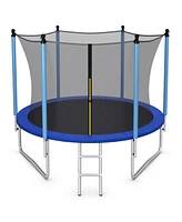 Gymax 10FT Jumping Exercise Recreational Bounce Trampoline for Kids W/Safety Enclosure