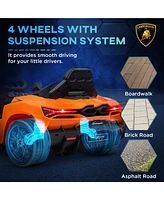 Qaba Lamborghini Revuelto Licensed Kids Ride on Car w/ Suspension,