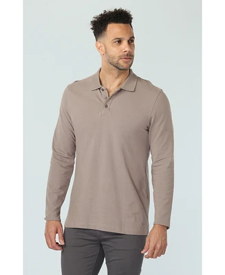 Vustra Men's Driftwood Long Sleeve Polo