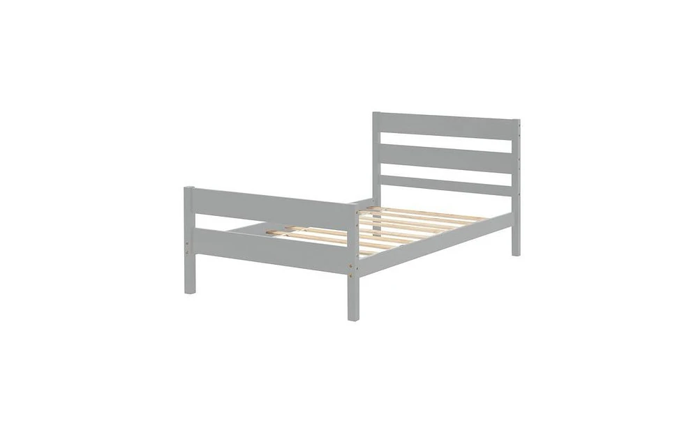 Slickblue Twin Bed with Headboard and Footboard - Classic Design for Enhanced Style Support Your Bedroom