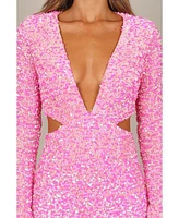 Petal and Pup Women's Kelly Long Sleeve Sequin Mini Dress
