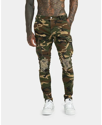 Xxiii Men's Sergeant Camo Ripped Jeans