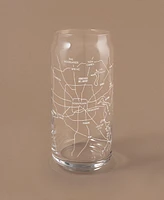 Narbo The Can Houston Map Everyday Glassware, Set of 2