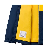 Columbia Big Boys and Girls Navy Michigan Wolverines Rainy Fields Lined Omni-Tech Full-Zip Hoodie Jacket