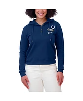 Wear by Erin Andrews Women's Royal Indianapolis Colts Waffle-Knit Pullover Hoodie