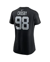 Nike Women's Maxx Crosby Black Las Vegas Raiders Player Name Number T-Shirt