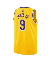 Nike Men's and Women's Bronny James Gold Los Angeles Lakers 2024 Offseason Addition Swingman Jersey