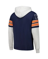 '47 Brand Navy Chicago Bears Double Header Blitz Cornerback Pullover Hoodie