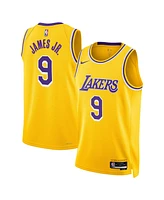 Nike Men's and Women's Bronny James Gold Los Angeles Lakers 2024 Offseason Addition Swingman Jersey