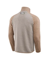 Fanatics Men's Tan Baltimore Ravens Tonal Raglan Quarter-Zip Top