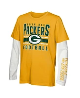 Outerstuff Big Boys and Girls Green Bay Packers the Mix T-Shirt Combo Set