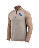 Fanatics Men's Tan Tennessee Titans Tonal Quarter-Zip Jacket