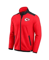 Fanatics Men's Red Kansas City Chiefs Color Block Polar Fleece Full-Zip Jacket