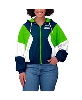 Wear by Erin Andrews Women's Royal Seattle Seahawks Color Block Full-zip Windbreaker Jacket