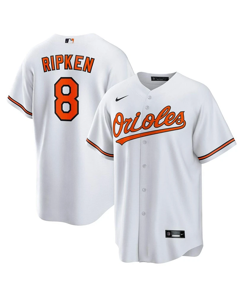 Nike Men's Cal Ripken Jr. White Baltimore Orioles Throwback Replica Player Jersey