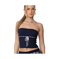 Edikted Women's Elsie Knitted Tie Tube Top