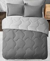 Unikome Lightweight Quilted Reversible Down Alternative Comforter Set, Piece