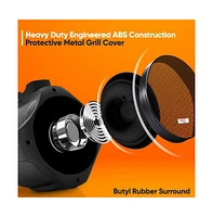 Pyle 8" Marine Wakeboard Tower Speakers - 300W Waterproof, Dual Bullet Style, Black (PLMRB85)