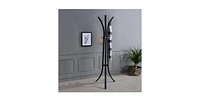 Kings Brand Furniture Laporte Chrome 9-Hook Coat Rack