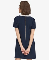 Tommy Hilfiger Petite Faux-Pocket Scuba-Crepe Shift Dress