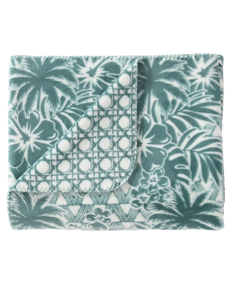 Closeout! Tommy Bahama Home Flannel Throw, 70" x 50"