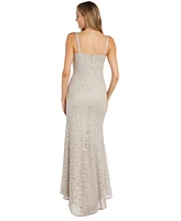 R & M Richards Women's 2 Pc. Lace Beaded Gown Jacket