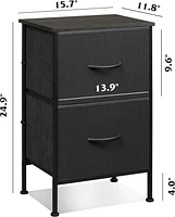 Wlive Nightstand Set of 2 Drawer Dresser for Bedroom Small with Drawers Bedside Furniture Night Stand End Table College Dorm